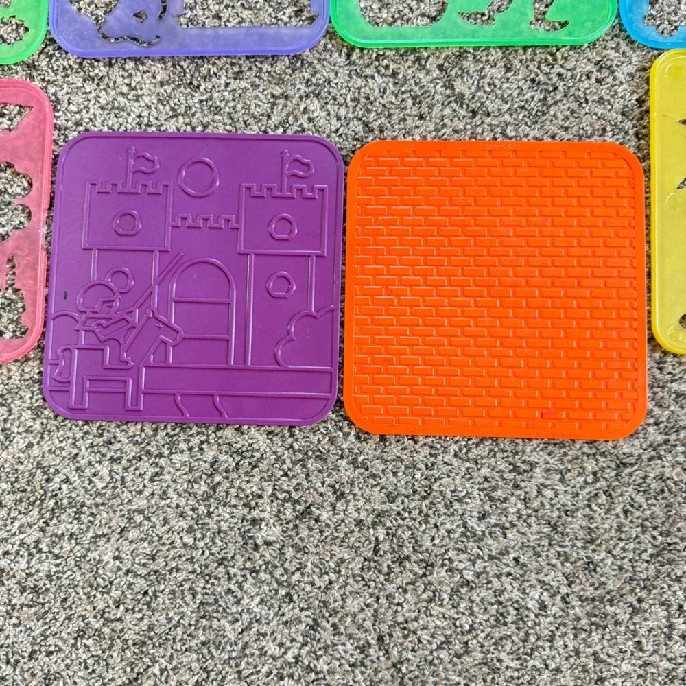 Vintage Tupperware Stencils Rub On Transfers Lot of 12 Kids Craft Art MultiColor